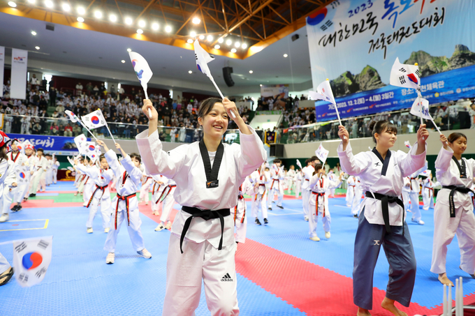 지난 2일 영천체육관에서 열린 2023년 대한민국 독도수호 태권도대회 모습